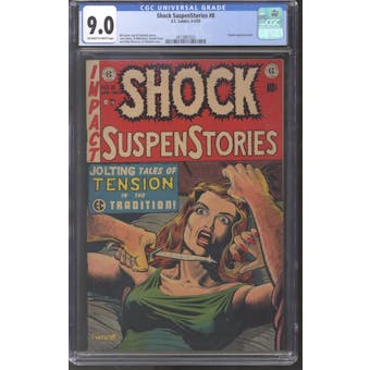 Shock SuspenStories #8 CGC 9.0 (OW-W) *4013887020*