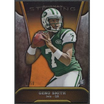 2013 Bowman Sterling #25 Geno Smith Rookie Gold Refractor #10/50