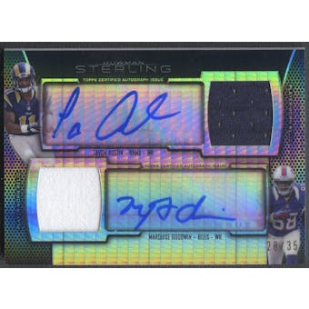 2013 Bowman Sterling #BSPDARAG Marquise Goodwin & Tavon Austin Prism Refractor Dual Jersey Auto #28/35