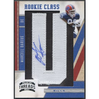 2011 Panini Threads #251 Marcell Dareus Rookie Letter "U" Patch Auto #011/300