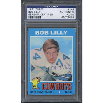 1971 Topps #144 Bob Lilly Signed Auto PSA/DNA