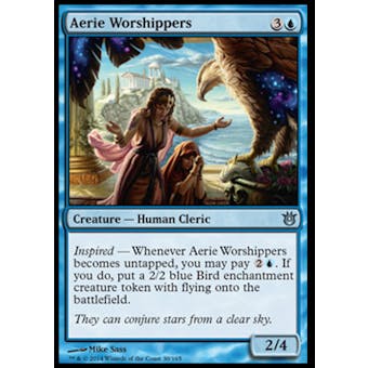 Magic the Gathering Born of the Gods Single Aerie Worshippers Foil NEAR MINT (NM)