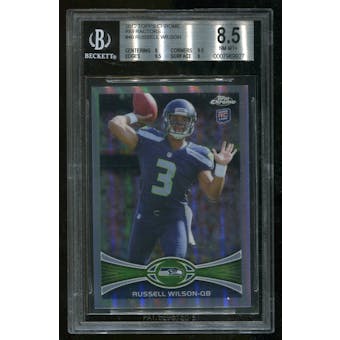 2012 Topps Chrome RC Rookie Russell Wilson BGS 8.5