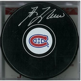 Guy Lafleur Autographed Montreal Canadiens Hockey Puck (JSA COA)