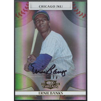 2008 Donruss Threads #15 Ernie Banks Signatures Gold Auto #05/10