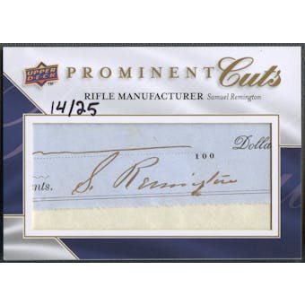 2009 Upper Deck Prominent Cuts #PCSR Samuel Remington Cut Signatures Auto #14/25