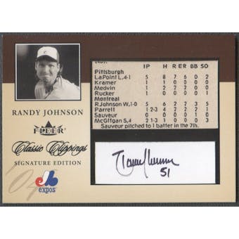 2004 Classic Clippings #RJ Randy Johnson Signature Edition Auto #16/50