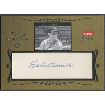 2004 Greats of the Game #EAV Earl Averill Etched in Time Cuts Auto #37/50