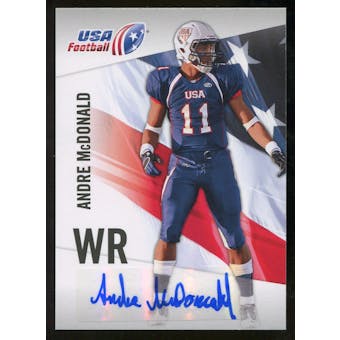 2012 Upper Deck USA Football Autographs #3 Andre McDonald Autograph