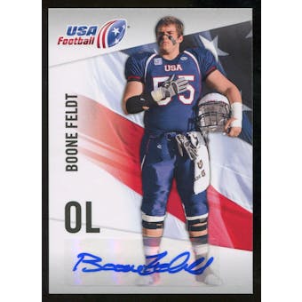 2012 Upper Deck USA Football Autographs #4 Boone Feldt Autograph