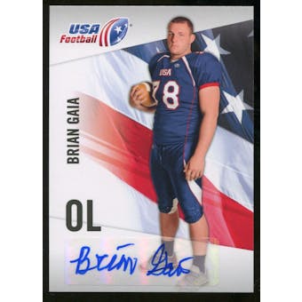 2012 Upper Deck USA Football Autographs #6 Brian Gaia Autograph