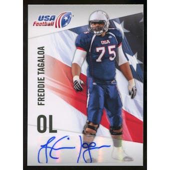 2012 Upper Deck USA Football Autographs #18 Freddie Tagaloa Autograph