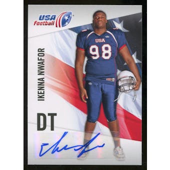 2012 Upper Deck USA Football Autographs #24 Ikenna Nwafor Autograph
