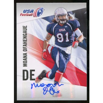 2012 Upper Deck USA Football Autographs #35 Moana Ofahengaue Autograph