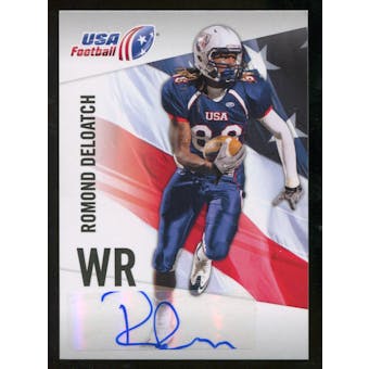 2012 Upper Deck USA Football Autographs #38 Romond Deloatch Autograph