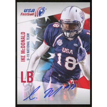 2012 Upper Deck USA Football U-19 National Team Autographs #U195 Ike McDonald Autograph