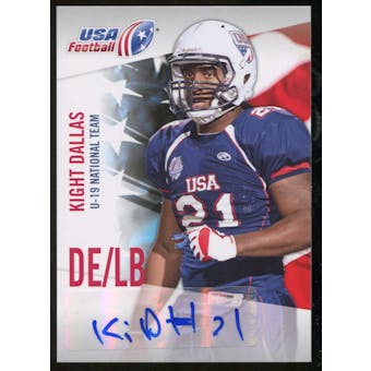 2012 Upper Deck USA Football U-19 National Team Autographs #U1917 Kight Dallas Autograph