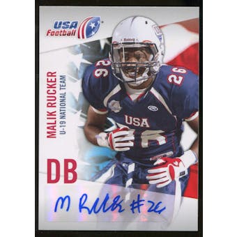 2012 Upper Deck USA Football U-19 National Team Autographs #U1937 Malik Rucker Autograph