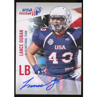 2012 Upper Deck USA Football U-19 National Team Autographs #U1942 Lance Duran Autograph