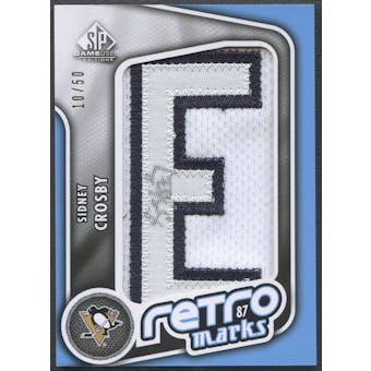 2010/11 SP Game Used #RMSC Sidney Crosby Retro Marks Letter "E" Patch Auto #10/50