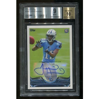 2013 Topps Justin Hunter Rookie RC Autograph BGS 9 Mint Auto 10