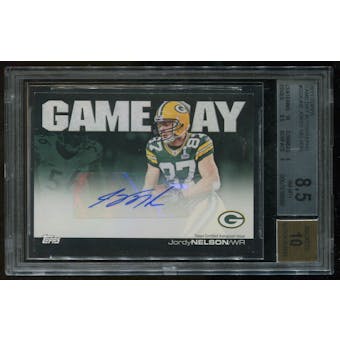 2011 Topps Jordy Nelson Gameday Autograph BGS 8.5 Auto 10