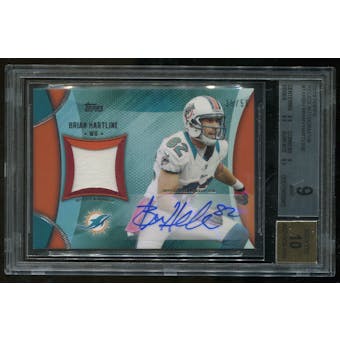 2013 Topps Brian Hartline Relic Autograph Serial #35/50 BGS 9 Mint Auto 10