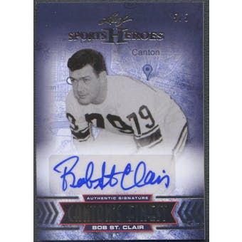 2013 Leaf Sports Heroes #CFBSC Bob St. Clair Canton's Finest Red Auto #5/5