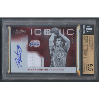 2012/13 Absolute #4 Blake Griffin Iconic Materials Jersey Auto #14/25 BGS 9.5