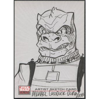 2008 Topps Star Wars Galaxy Artits Sketch Bossk Card by Michael "Locoduck" Duron #1/1