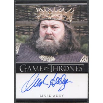 2012 Game of Thrones Season One Mark Addy as King Robert Baratheon Auto