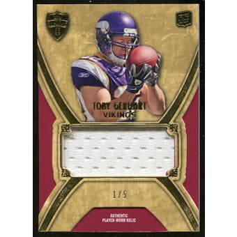 2010 Topps Supreme Toby Gerhart Serial #1/5 Rookie RC Jersey
