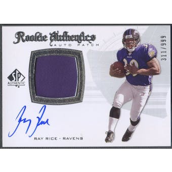2008 SP Authentic #285 Ray Rice Rookie Patch Auto #311/999