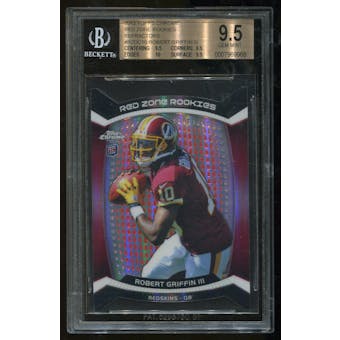 2012 Topps Chrome Red Zone Refractors RC Rookie Robert Griffin III BGS 9.5 Gem Mint