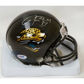 Justin Blackmon Autographed Jacksonville Jaguars Mini Helmet (PSA)