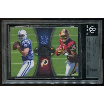 2012 Topps Paramount Pairs Andrew Luck Robert Griffin III RC BGS 9 Mint