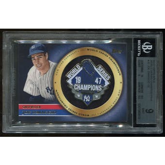 2012 Topps Gold #JD Joe DiMaggio World Series Champion Pins BGS 9 Mint