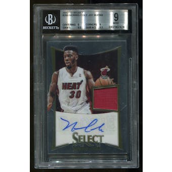 2012/13 Panini Select #260 Norris Cole Jersey Auto BGS 9 Mint Auto 10 Serial #47/249