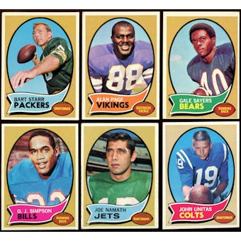 1970 Topps Football Complete Set (EX+)