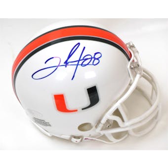 Clinton Portis Autographed University of Miami Hurricanes Mini Helmet (Steiner)