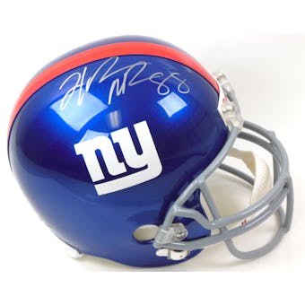 Hakeem Nicks & Mario Manningham Autographed New York Giants Full Size Helmet (JSA)