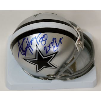 Alvin Harper Autographed Dallas Cowboys Mini Helmet w/ "2xSB Champs" Inscription (JSA)