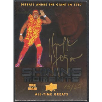 2012 Upper Deck All-Time Greats #SMHH4 Hulk Hogan Shining Moments Defeats Andre the Giant Auto #18/25
