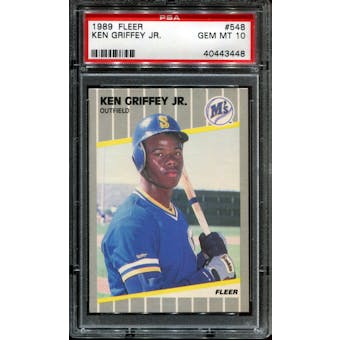 1989 Fleer Baseball #548 Ken Griffey Jr. Rookie PSA 10 (GEM MT) *3448
