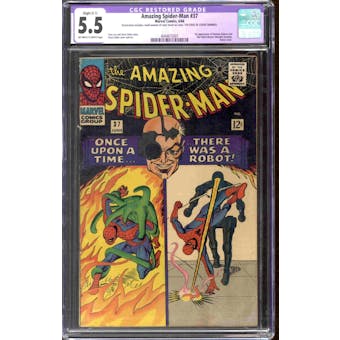Amazing Spider-Man #37 CGC 5.5 (OW-W) Restored Slight (C-1) *4044672001*