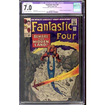 Fantastic Four #47 CGC 7.0 (OW-W) Restored Slight (C-1) *4044672021*