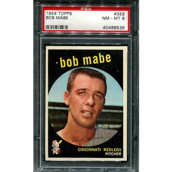 1959 Topps Baseball #356 Bob Mabe PSA 8 (NM-MT) *8536