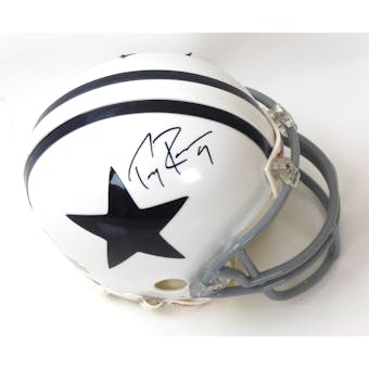 Tony Romo Autographed Dallas Cowboys Mini Helmet (Mounted Memories)