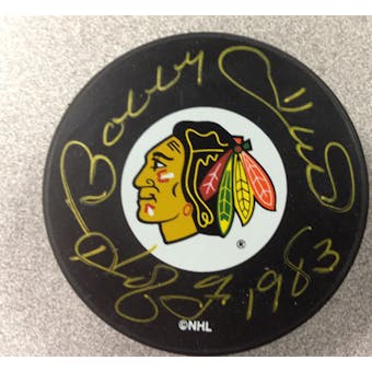 Bobby Hull Autographed Chicago Blackhawks Hockey Puck