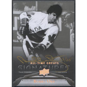 2012 Upper Deck All-Time Greats #GABO1 Bobby Orr Signatures Silver Auto #23/25